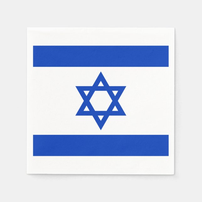 Die Flagge Israels Papier Napkins Serviette (Vorderseite)