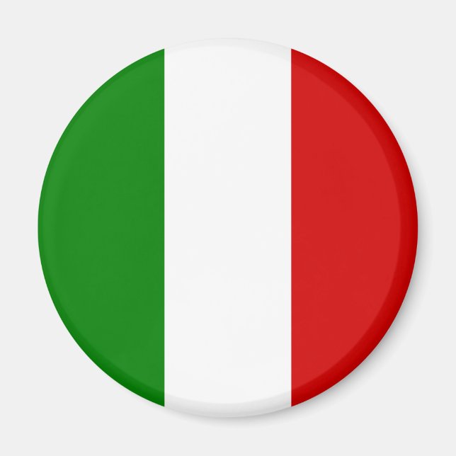 Die Flagge Italiens Magnet (Vorne)