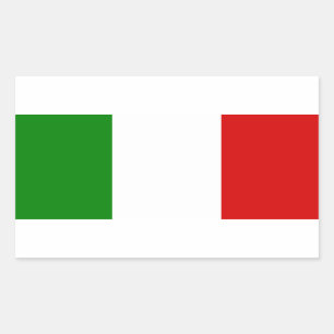 Die Flagge Italiens Rechteckiger Aufkleber