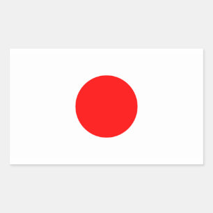 Die Flagge Japans Rechteckiger Aufkleber