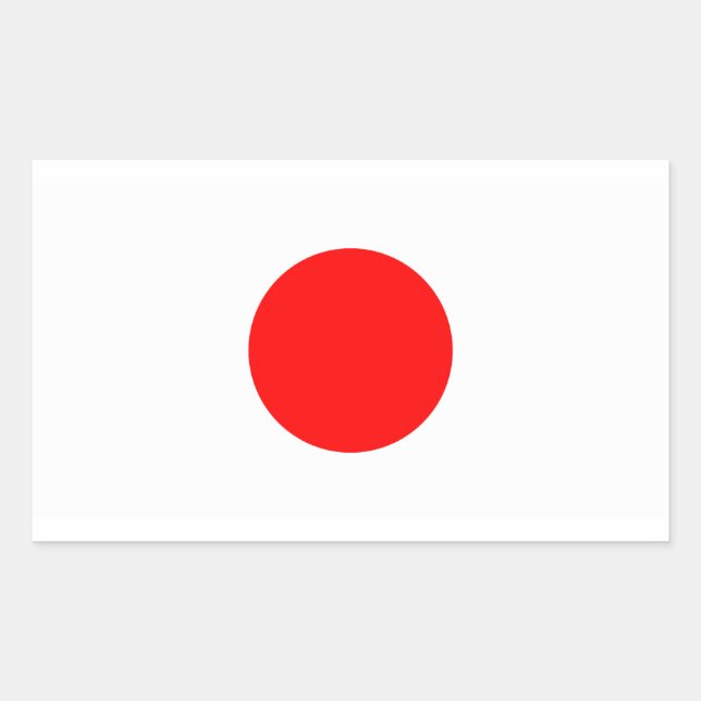 Die Flagge Japans Rechteckiger Aufkleber (Vorderseite)