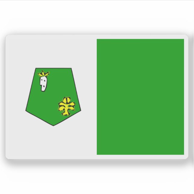 Die Flagge Kenitras, Marokkos Aufkleber (Vorderseite)