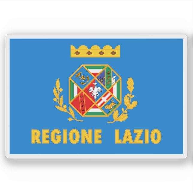 Die Flagge Latiums, Italien Aufkleber (Vorderseite)
