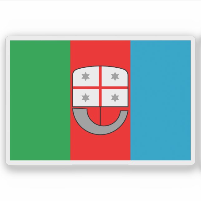 Die Flagge Liguriens, Italien Aufkleber (Vorderseite)