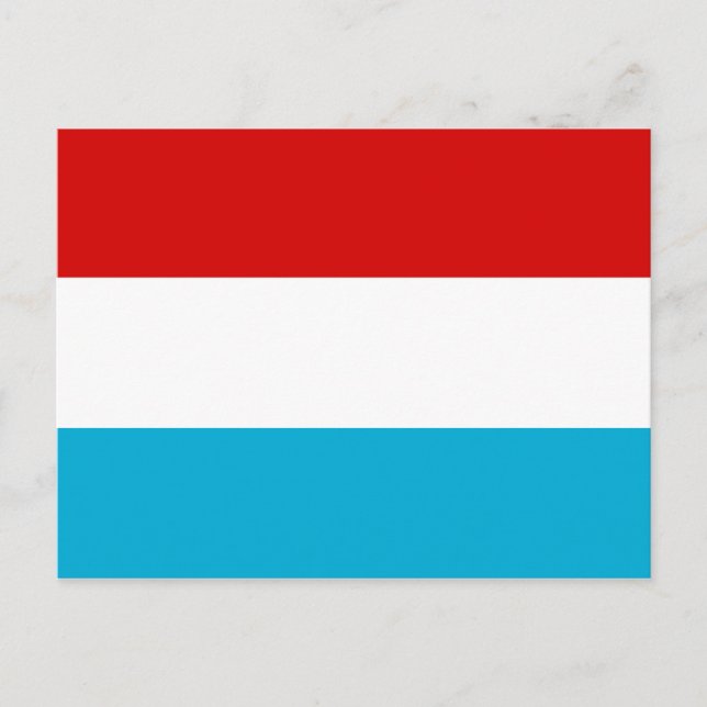 Die Flagge Luxemburgs Postkarte (Vorderseite)
