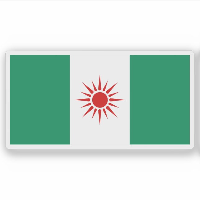 Die Flagge Nigerias (ursprünglicher Vorschlag) Aufkleber (Vorderseite)