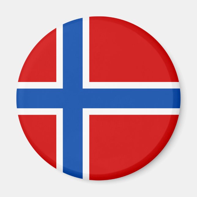 Die Flagge Norwegens Magnet (Vorne)