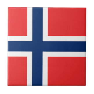 Die Flagge Norwegens - Skandinavien Fliese