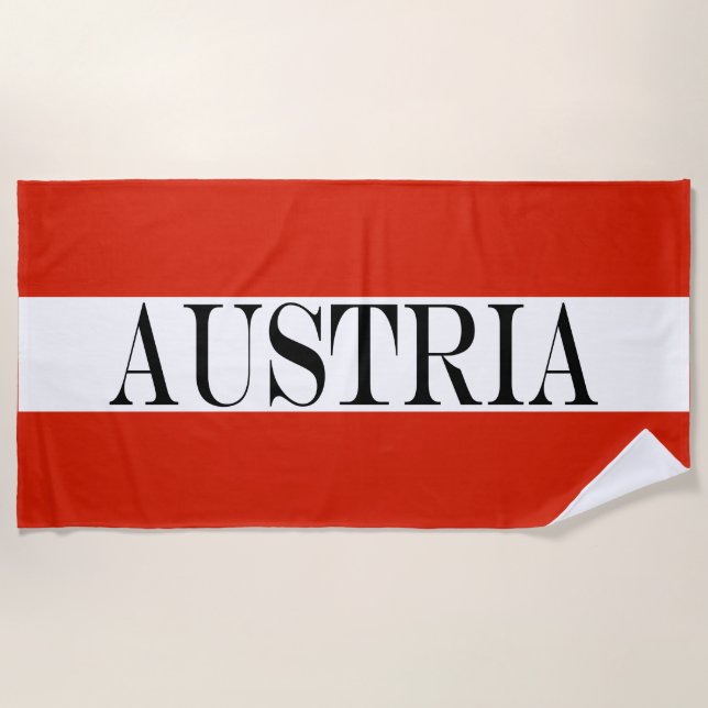 Die Flagge Österreichs Strandtuch (Vorderseite)