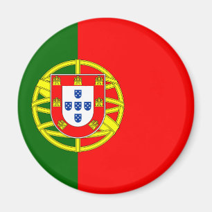 Die Flagge Portugals (Bandeira de Portugal) Magnet