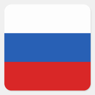 Die Flagge Russlands Quadratischer Aufkleber