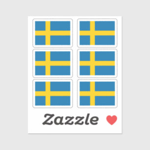 Die Flagge Schweden Sammelpackung von 6 Aufkleber