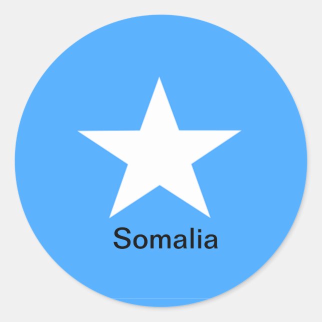 Die Flagge Somalias, Runder Aufkleber (Vorderseite)