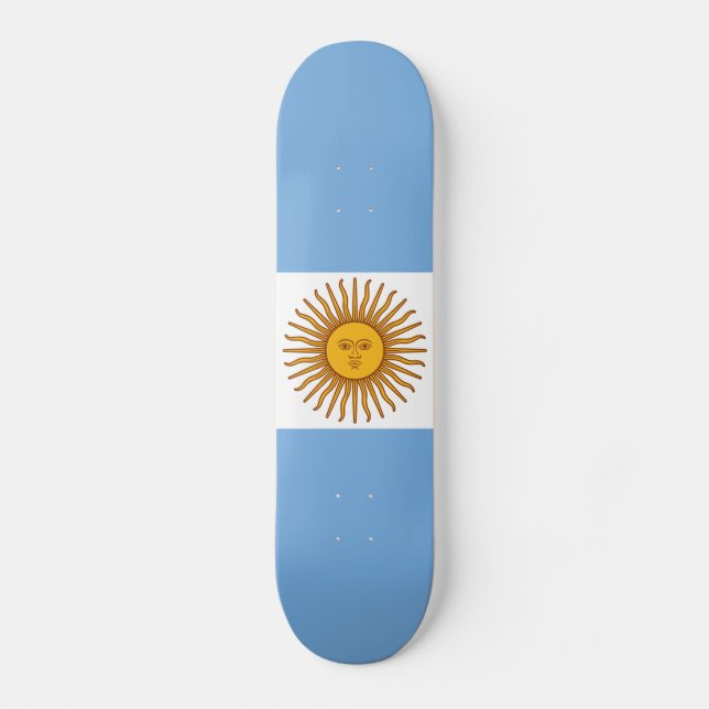 Die Flagge von Argentinien Skateboard (Vorderseite)