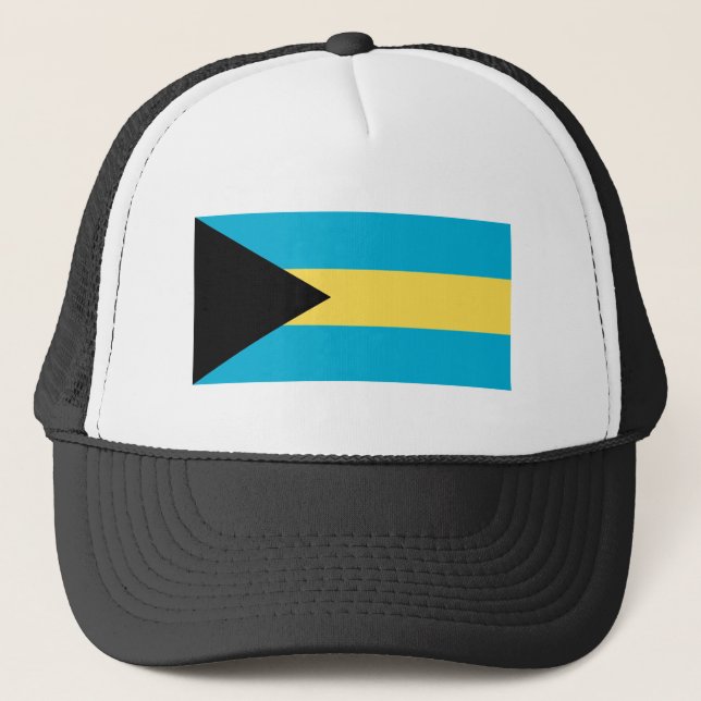 Die Flagge von Bahamas Truckerkappe (Vorderseite)