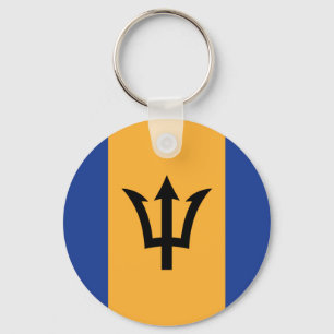 Die Flagge von Barbados Schlüsselanhänger