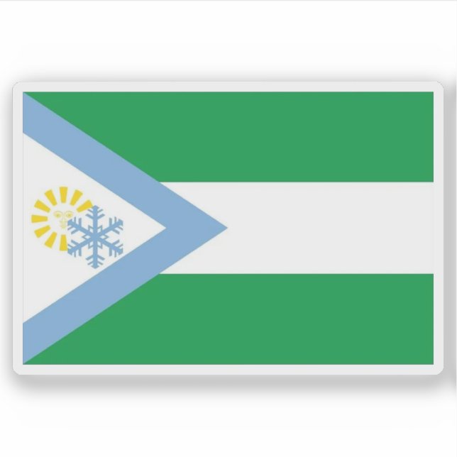 Die Flagge von Bariloche, Argentinien Aufkleber (Vorderseite)