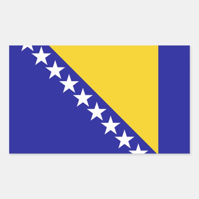 Die Flagge von Bosnien und Herzegowina Rechteckiger Aufkleber (Vorderseite)