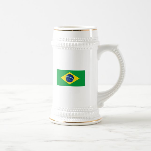 Die Flagge von Brasilien Bierglas (Rechts)