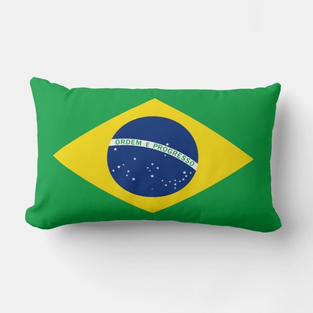 Die Flagge von Brasilien Lendenkissen (Vorderseite)