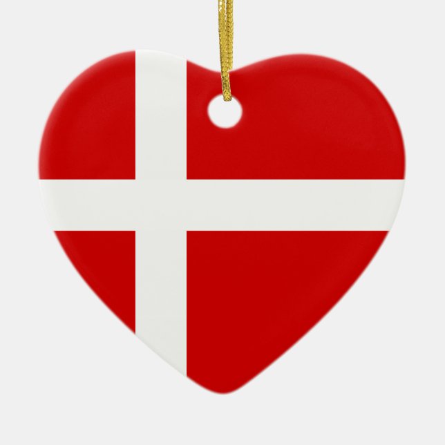 Die Flagge von Dänemark Keramikornament (Vorne)