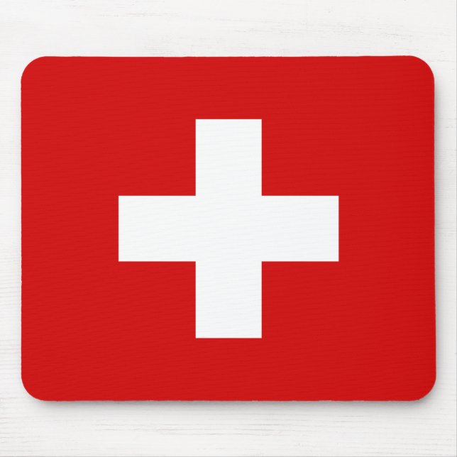 Die Flagge von der Schweiz Mousepad (Vorne)
