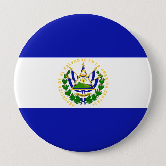 Die Flagge von El Salvador. Button (Vorderseite)