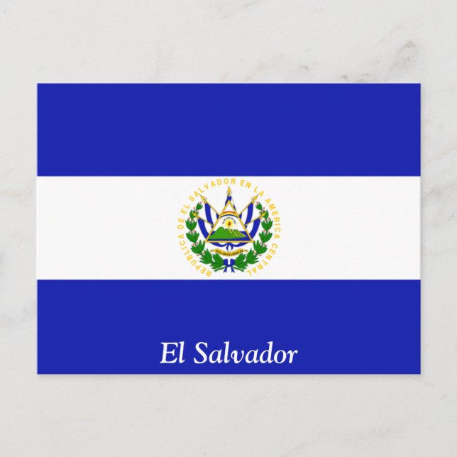 Die Flagge von El Salvador. Postkarte (Vorderseite)
