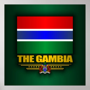 Die Flagge von Gambia Poster