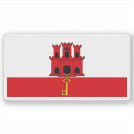 Die Flagge von Gibraltar Aufkleber