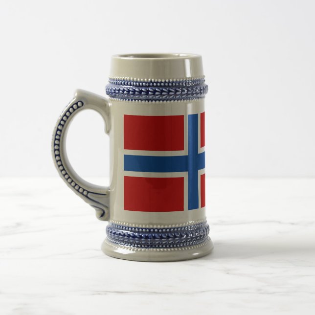 Die Flagge von Norwegen Bierglas (Links)