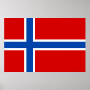 Die Flagge von Norwegen Poster