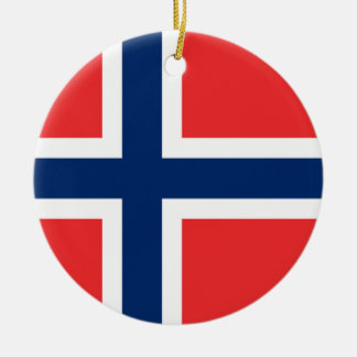 Die Flagge von Norwegen - Skandinavien Keramik Ornament