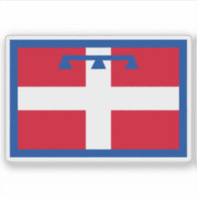 Die Flagge von Piemont, Italien
