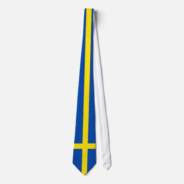 Die Flagge von Schweden Krawatte (Vorderseite)