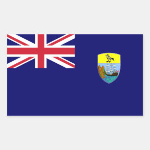 Die Flagge von St. Helena. Großbritannien, Britisc Rechteckiger Aufkleber