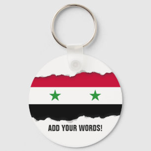Die Flagge von Syrien Schlüsselanhänger