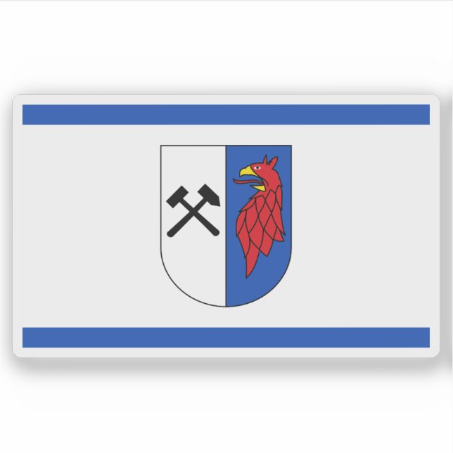 Die Flagge von Torgelow Aufkleber (Vorderseite)