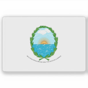 Die Flagge von Vicente López partido, Argentinien Aufkleber