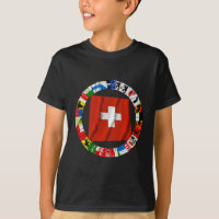 Die Flaggen der Bezirke von der Schweiz