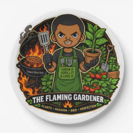 Die Flaming Gardener Pappteller