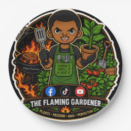 Die Flaming Gardener Pappteller