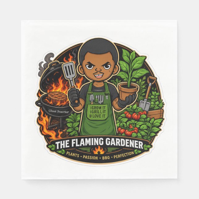 Die Flaming Gardener Servietten (Vorderseite)