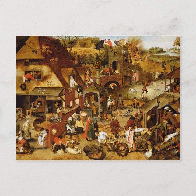 Die flämischen Sprichwörter Postkarte (Vorderseite)