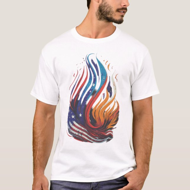 Die Flamme der Freiheit lässt Hoffnung wecken T-Shirt (Vorderseite)
