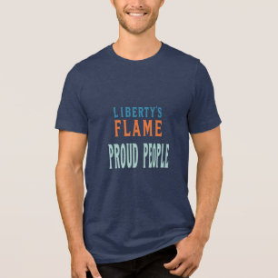 Die Flamme der Freiheit - Stolze Menschen Tri-Blend Shirt