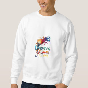 Die Flammen der Liberty-Entzündungen stickten Hood Sweatshirt