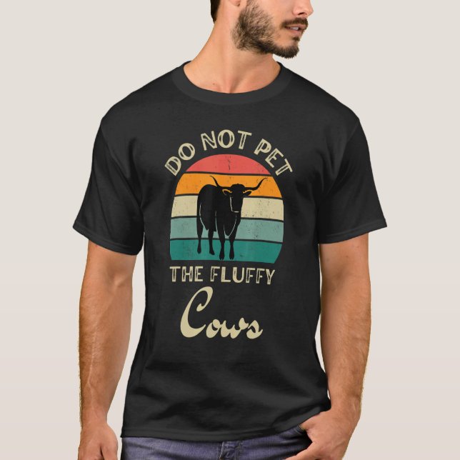 Die flauschigen Kühe im Retro Texas Longhorn Co. T-Shirt (Vorderseite)
