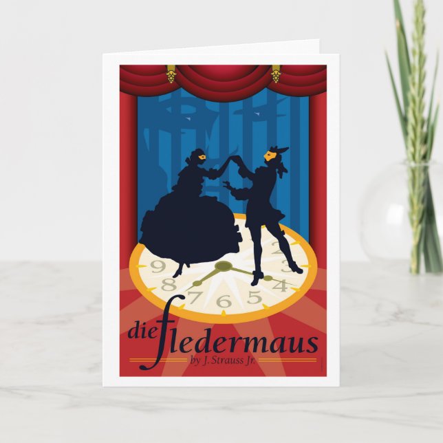Die Fledermaus, Opera Karte (Vorderseite)