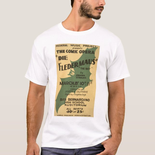 Die Fledermaus Strauss 1938 WPA T-Shirt (Vorderseite)